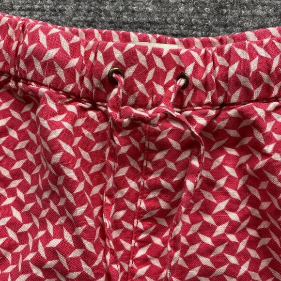 J Crew Shorts Womens Large Pink Drawstring Elastic Waist‎ Linen Blend Athleisure - Picture 2 of 15